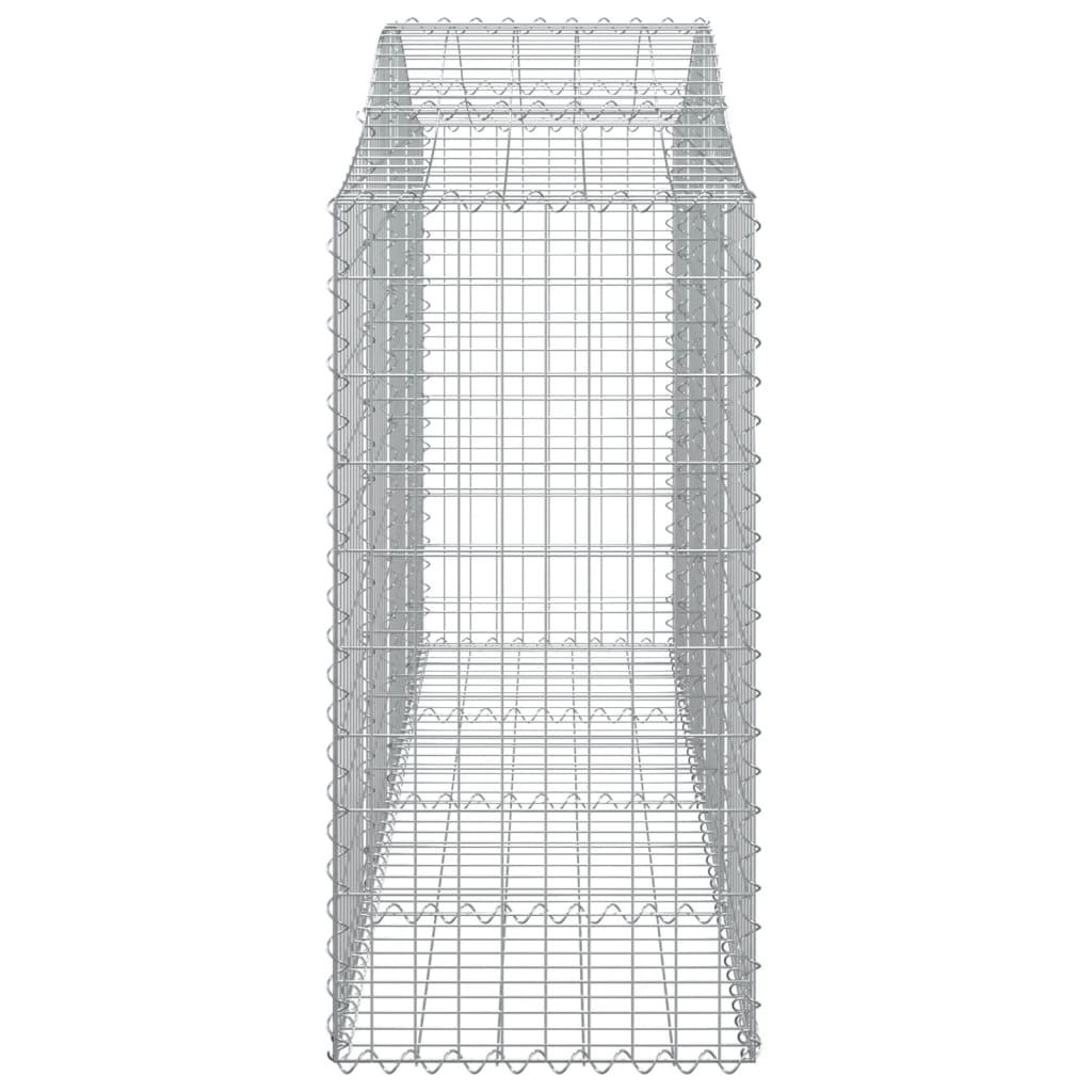 Arched Gabion Baskets 10 pcs 200x50x100/120 cm Galvanised Iron