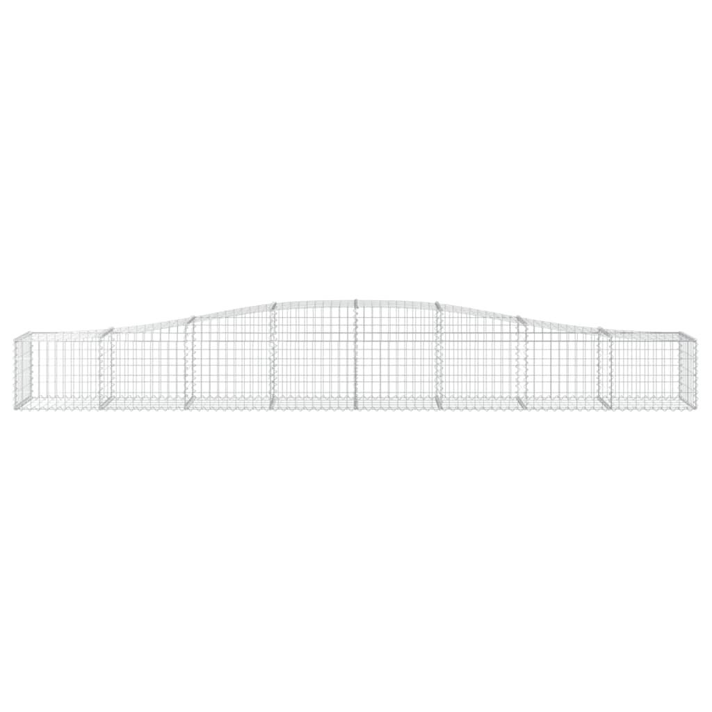 Arched Gabion Baskets 2 pcs 400x50x40/60 cm Galvanised Iron