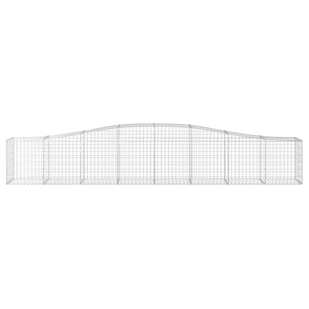 Arched Gabion Baskets 3 pcs 400x50x60/80 cm Galvanised Iron