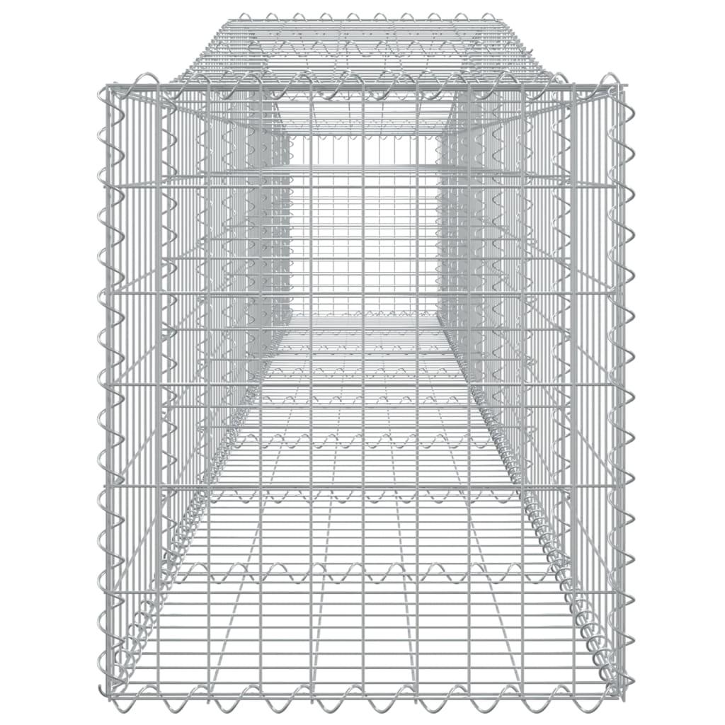 Arched Gabion Baskets 4 pcs 400x50x60/80 cm Galvanised Iron