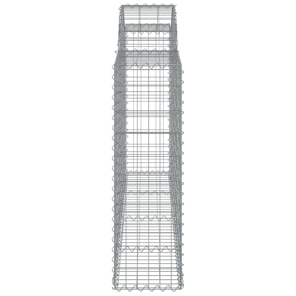 Arched Gabion Baskets 5 pcs 200x30x100/120 cm Galvanised Iron