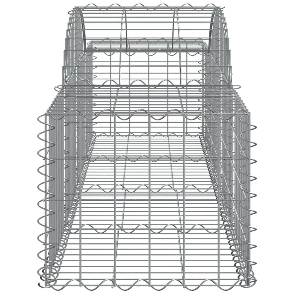 Arched Gabion Baskets 2 pcs 200x50x40/60 cm Galvanised Iron