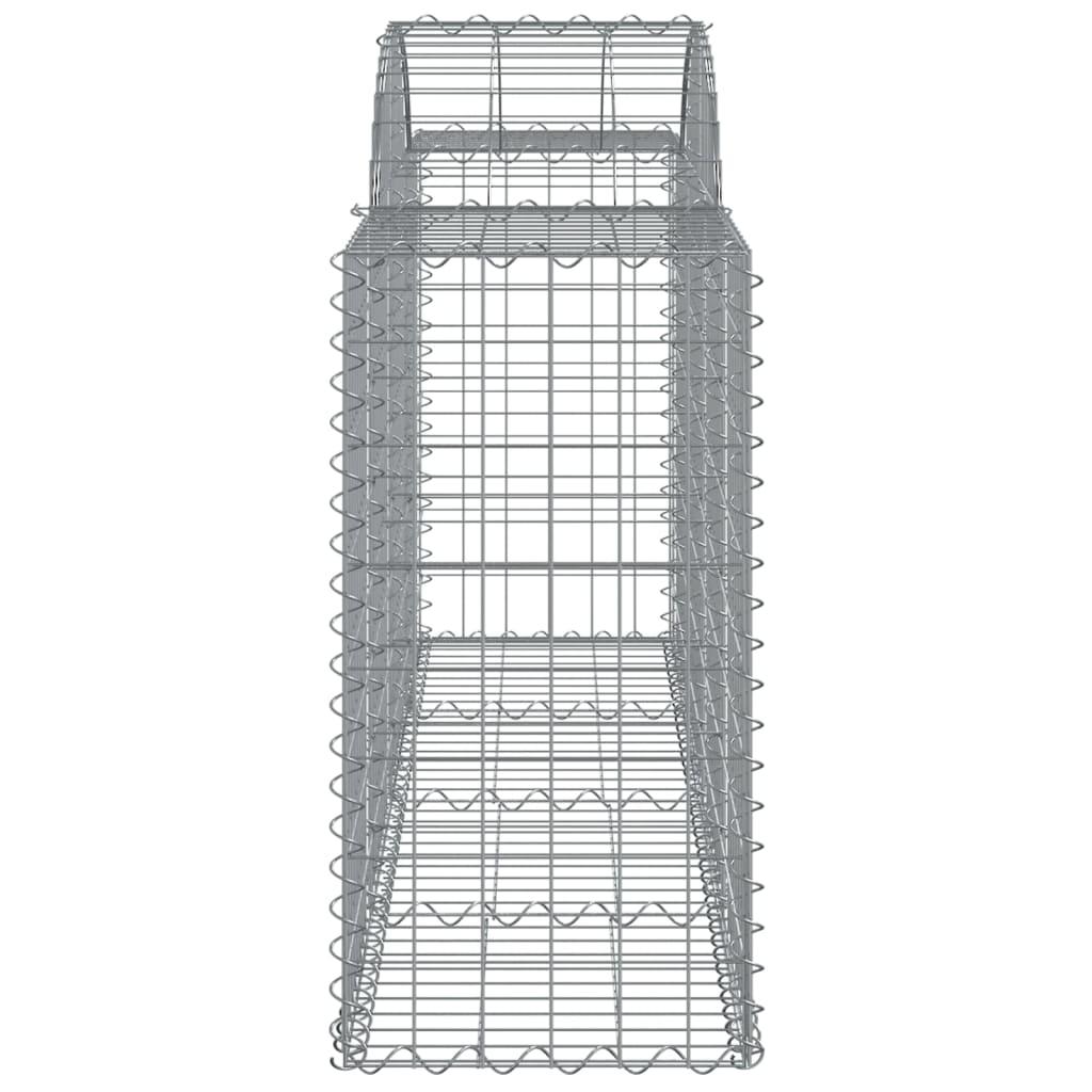 Arched Gabion Baskets 2 pcs 200x50x80/100 cm Galvanised Iron
