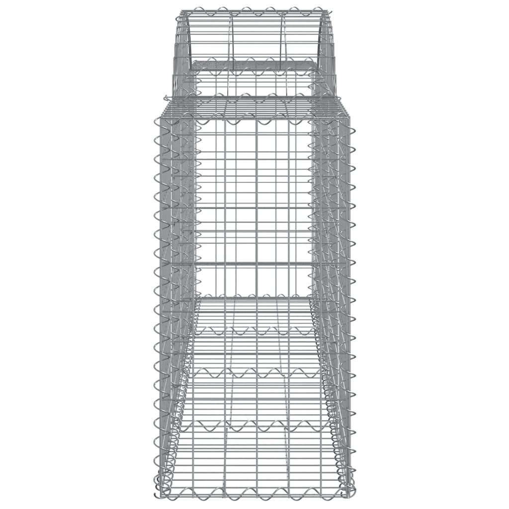 Arched Gabion Baskets 8 pcs 200x50x80/100 cm Galvanised Iron