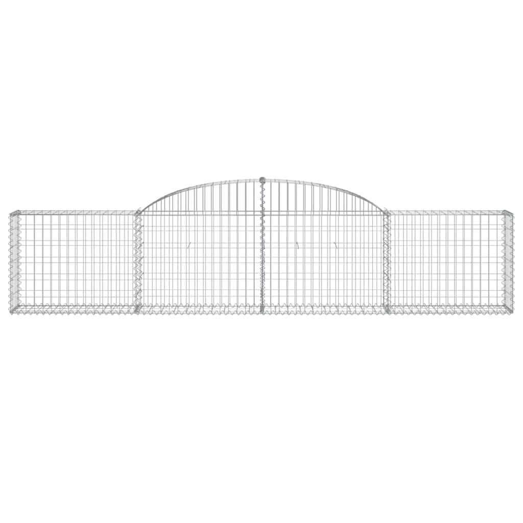 Arched Gabion Baskets 3 pcs 300x30x60/80 cm Galvanised Iron