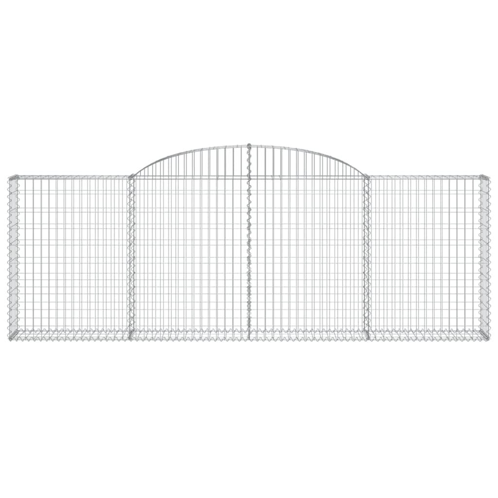 Arched Gabion Baskets 3 pcs 300x30x100/120 cm Galvanised Iron