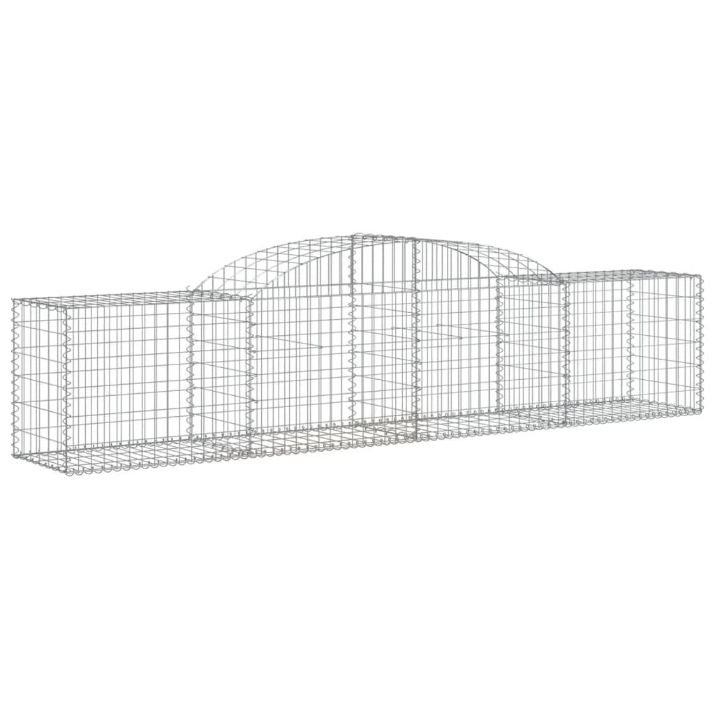 Arched Gabion Baskets 3 pcs 300x50x60/80 cm Galvanised Iron