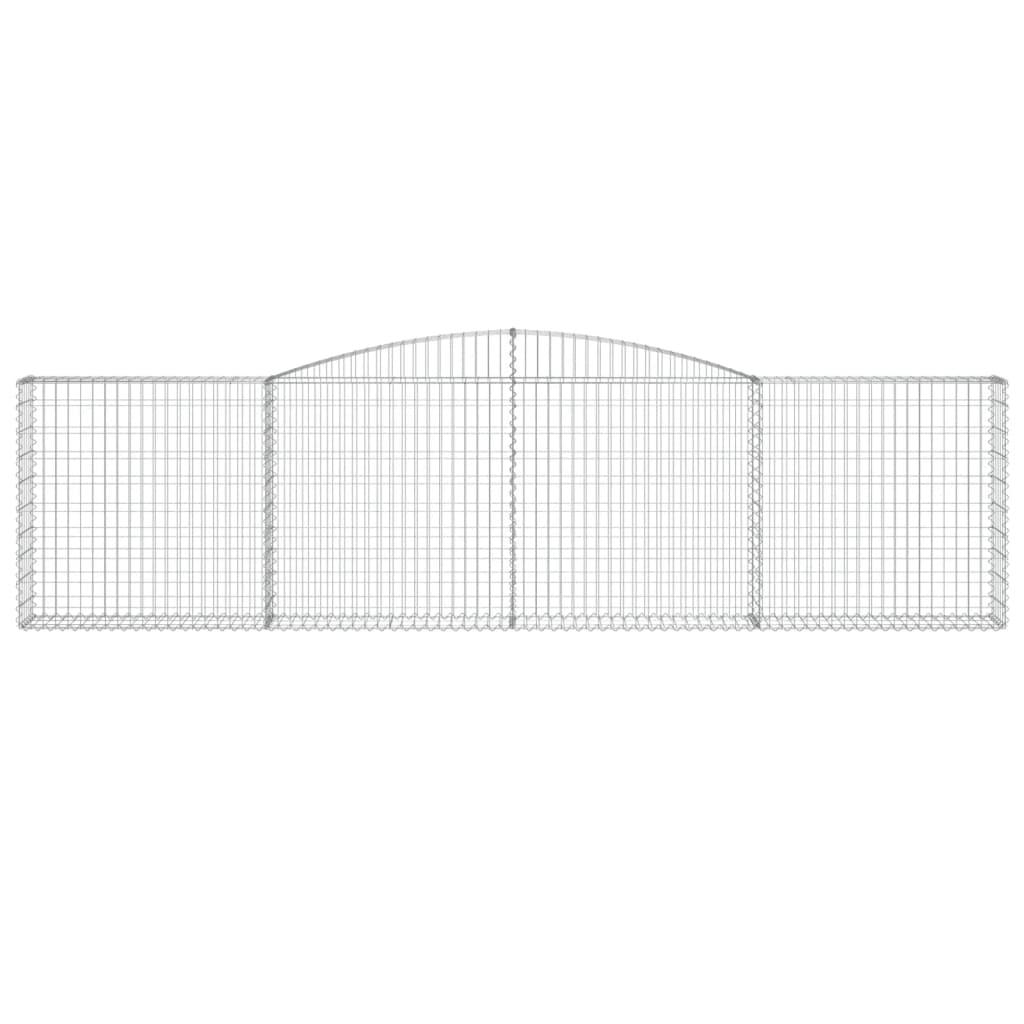Arched Gabion Baskets 4 pcs 400x30x100/120 cm Galvanised Iron
