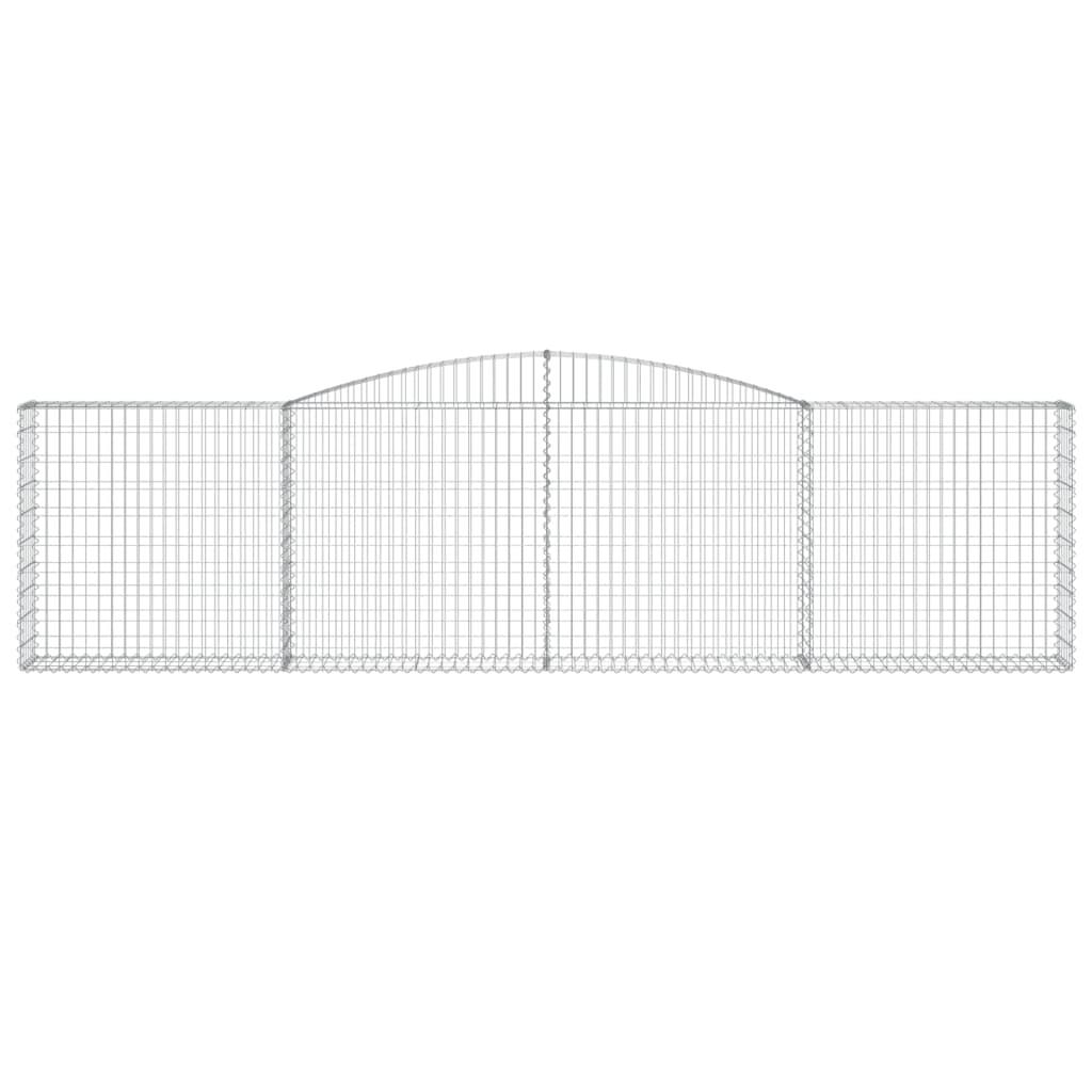 Arched Gabion Baskets 6 pcs 400x30x100/120 cm Galvanised Iron