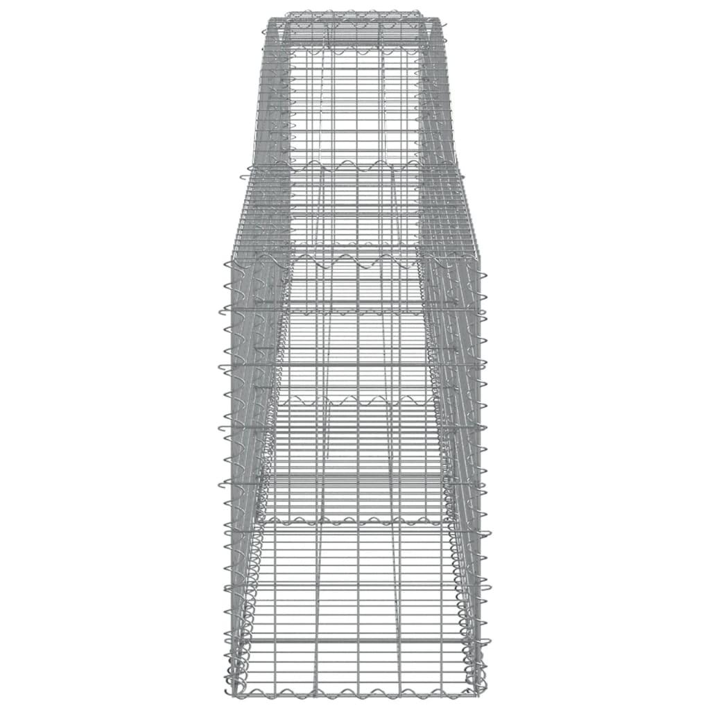 Arched Gabion Baskets 8 pcs 400x50x80/100 cm Galvanised Iron
