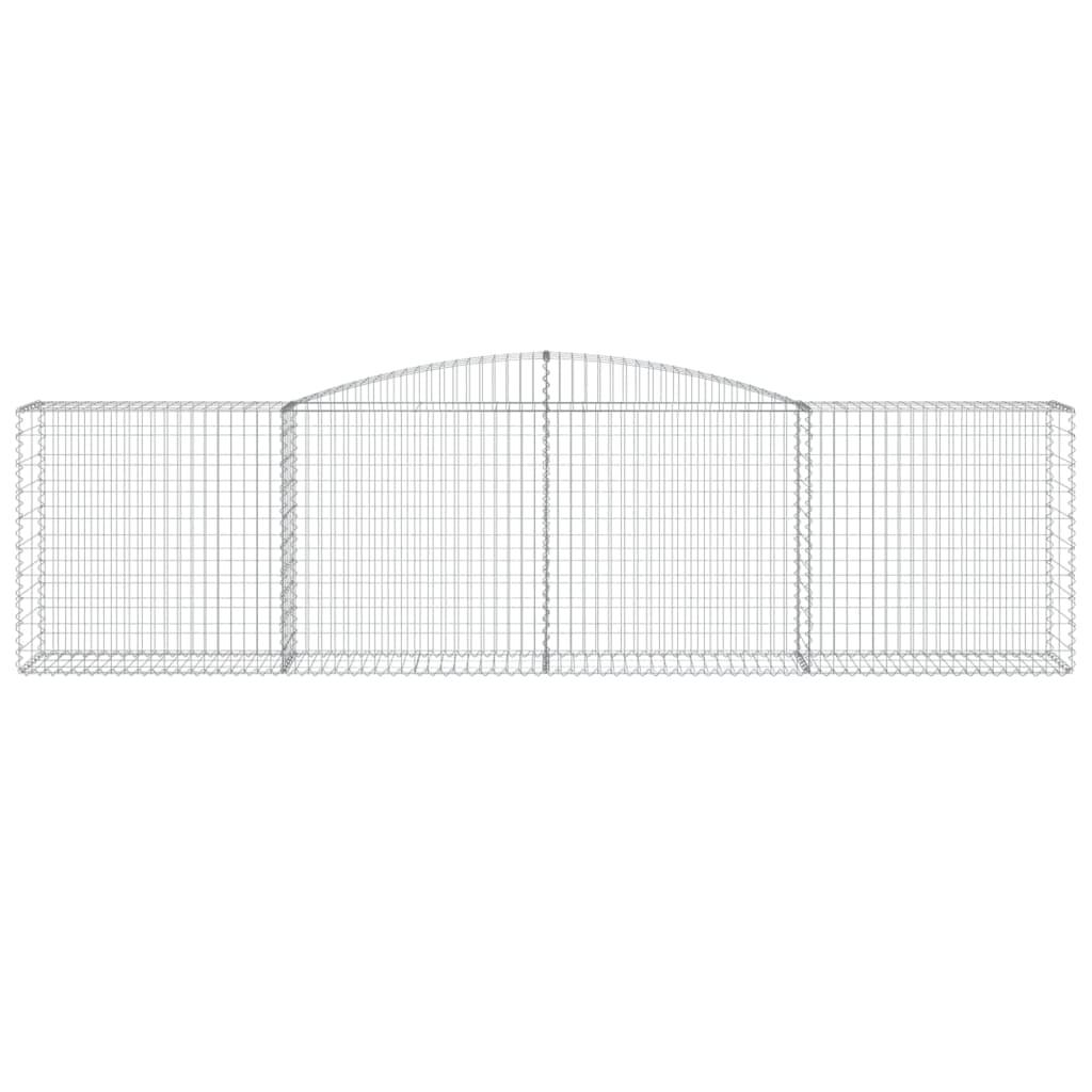 Arched Gabion Baskets 3 pcs 400x50x100/120 cm Galvanised Iron