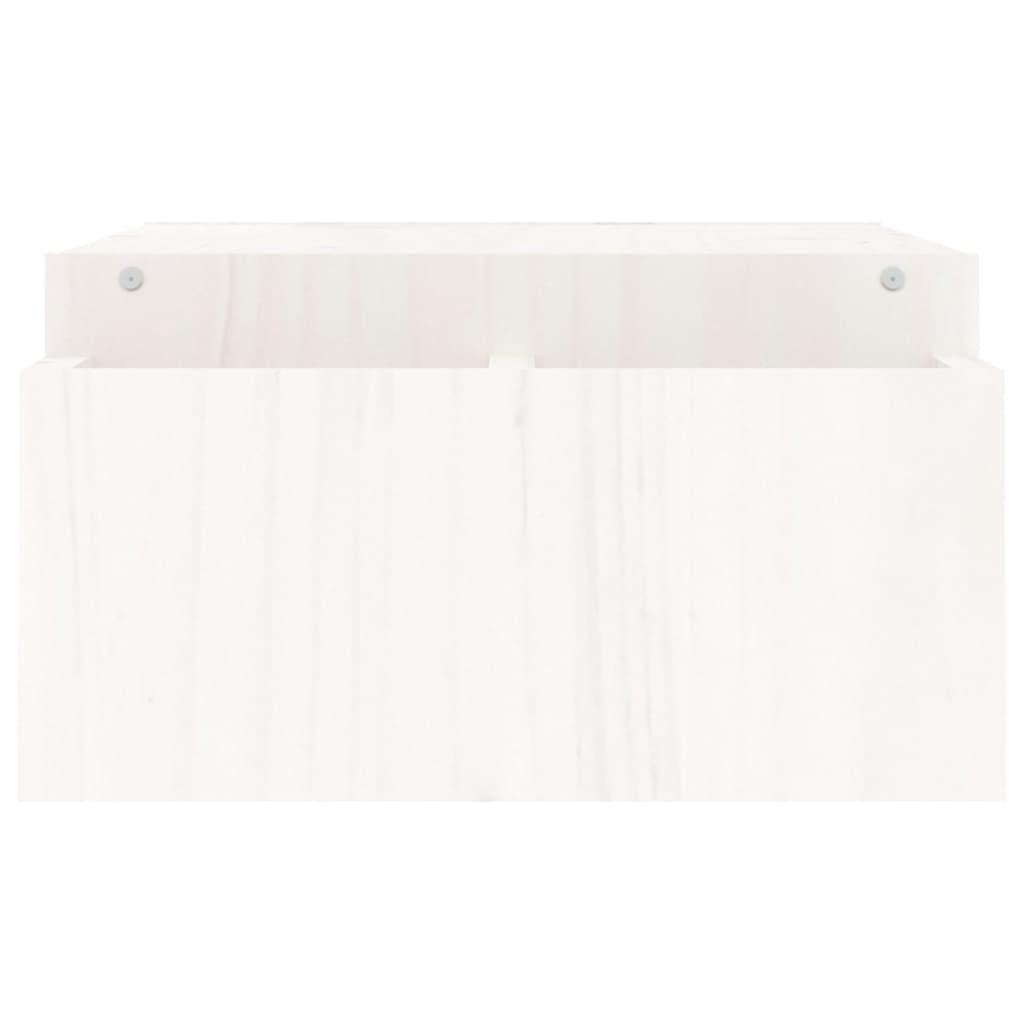 Monitor Stand White 100x27.5x15 cm Solid Wood Pine