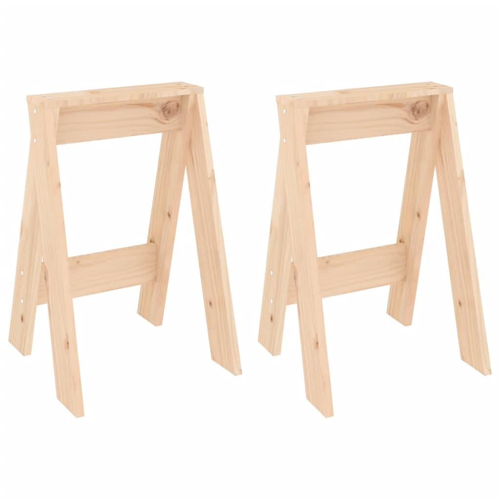 Stools 2 pcs 40x40x60 cm Solid Wood Pine