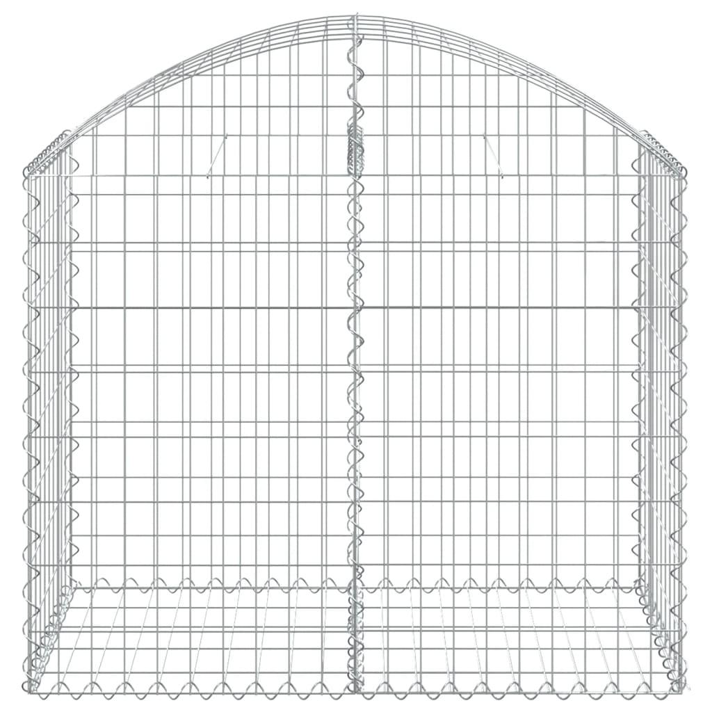 Arched Gabion Basket 100x50x80/100 cm Galvanised Iron