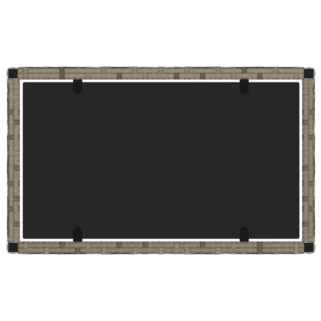 4 Piece Garden Lounge Set with Cushions Grey Poly Rattan