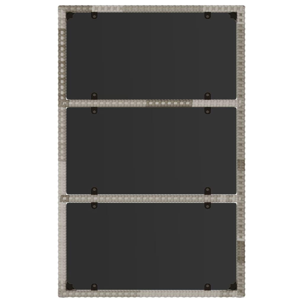 4 Piece Garden Lounge Set with Cushions Grey Poly Rattan