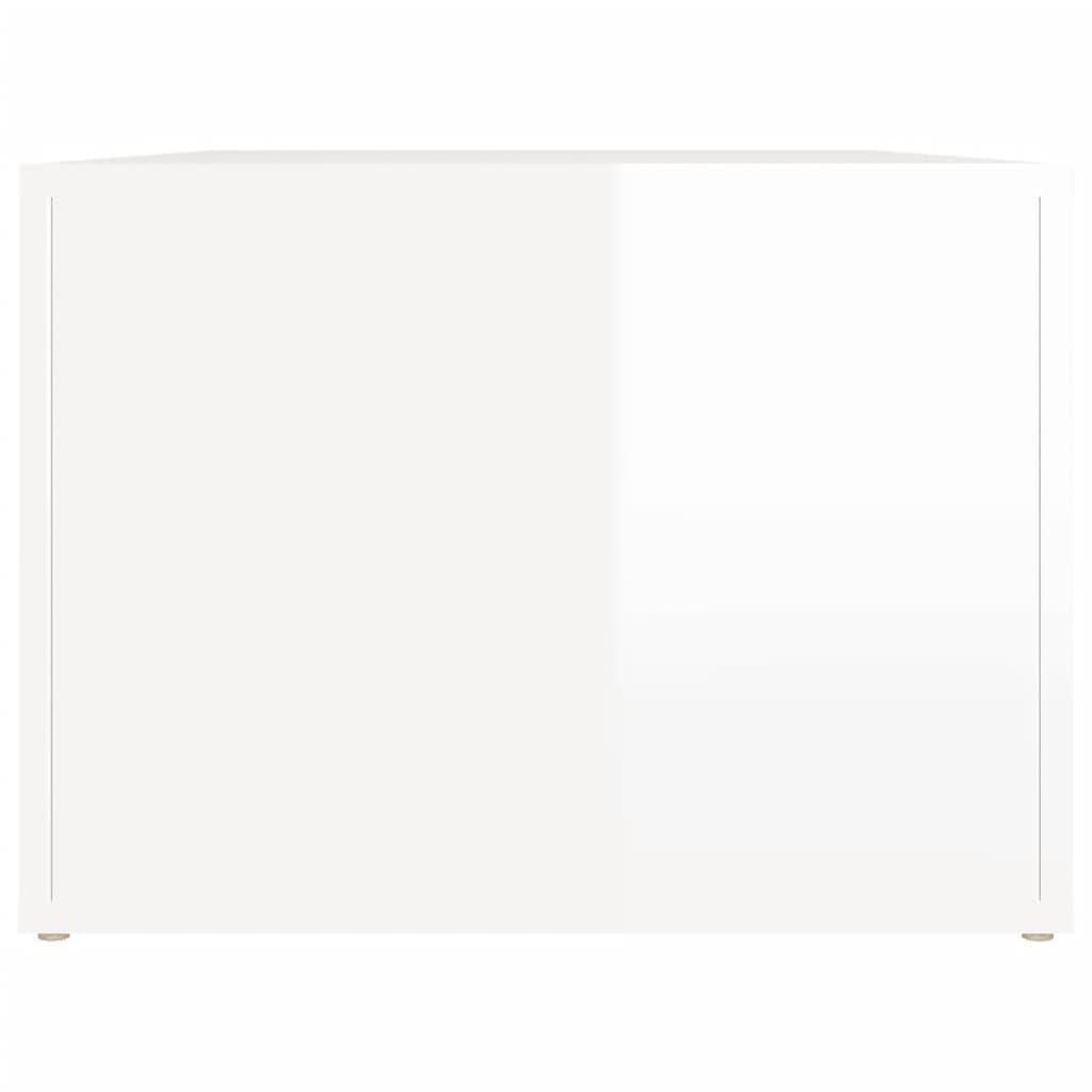 Coffee Table High Gloss White 80x50x36 cm Engineered Wood