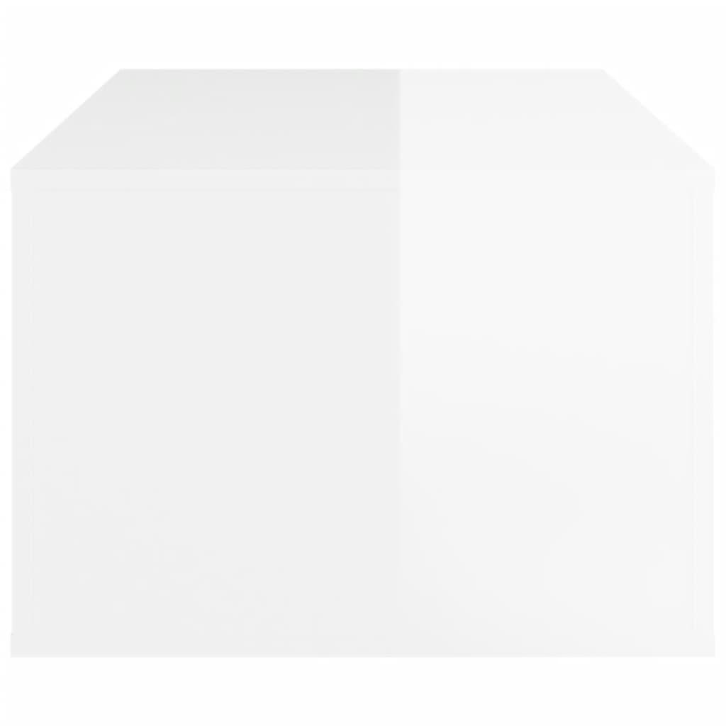 Coffee Table High Gloss White 100x50.5x35 cm Engineered Wood