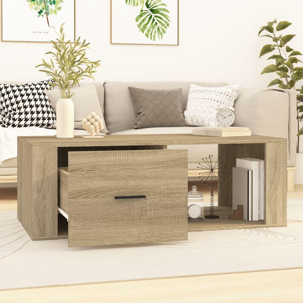 Coffee Table Sonoma Oak 100x50.5x35 cm Engineered Wood