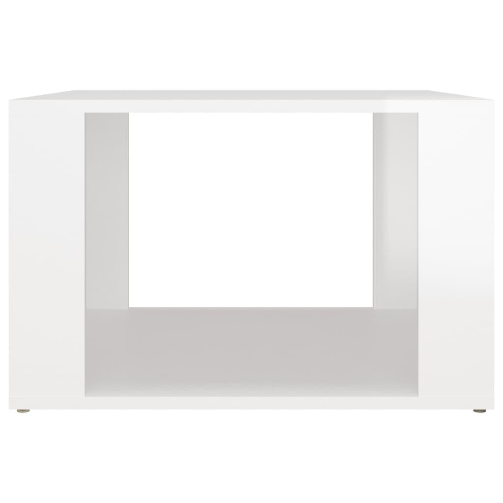 Bedside Table High Gloss White 57x55x36 cm Engineered Wood