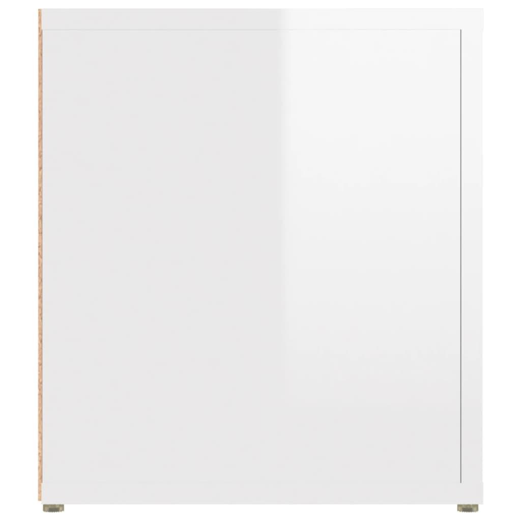 TV Cabinet High Gloss White 80x31.5x36 cm Engineered Wood