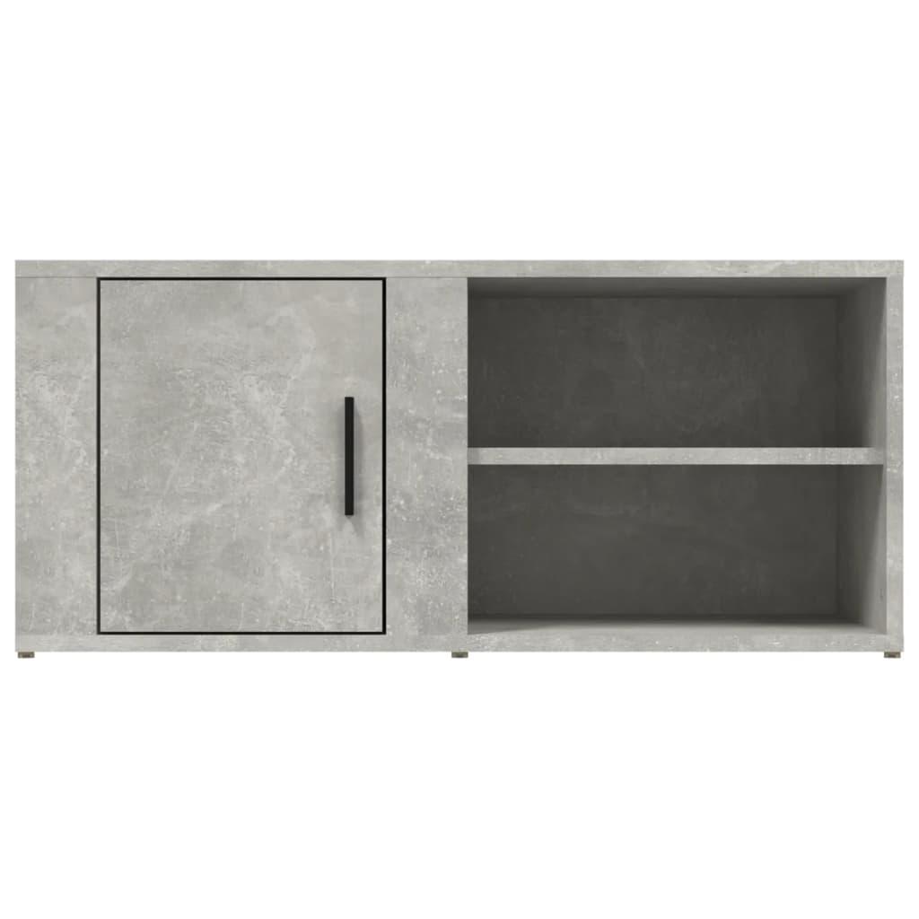 TV Cabinet Concrete Grey 80x31.5x36 cm Engineered Wood
