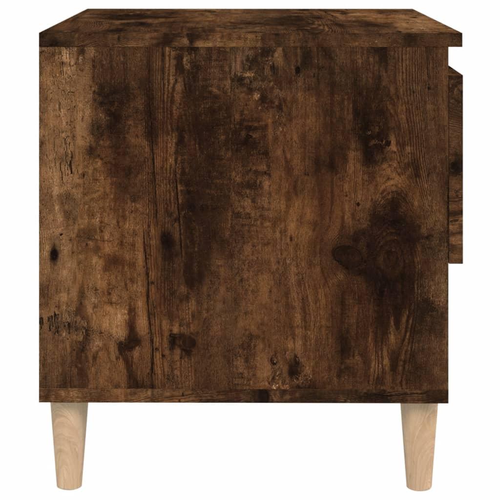 Bedside Tables 2 pcs Smoked Oak 50x46x50 cm Engineered Wood