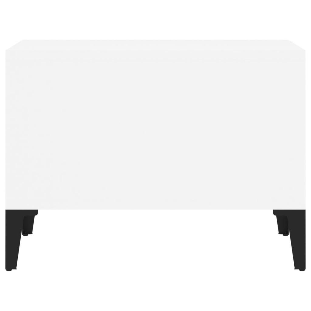 Coffee Table White 60x50x36.5 cm Engineered Wood