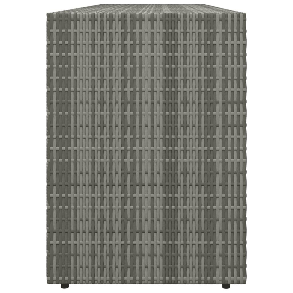 Garden Storage Cabinet Grey 198x55.5x80 cm Poly Rattan
