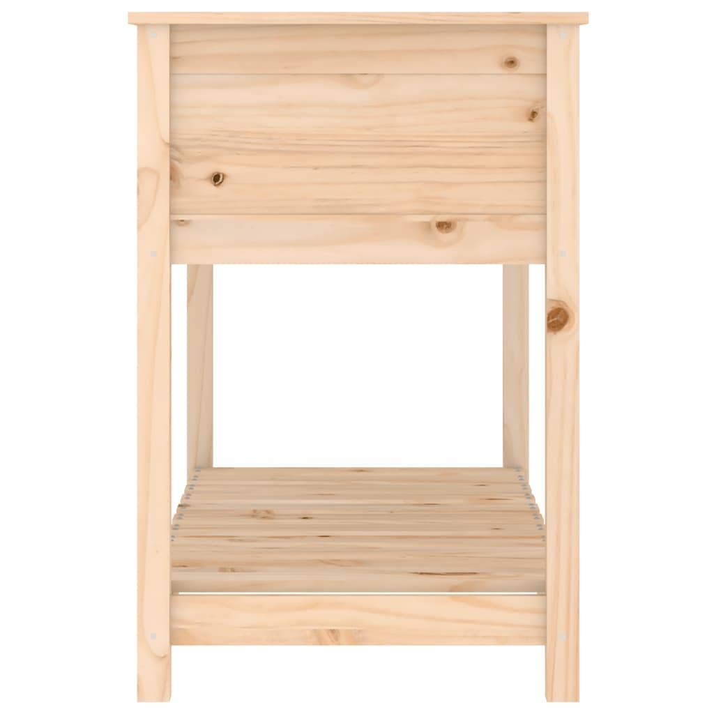 Planter with Shelf 111.5x54x81 cm Solid Wood Pine