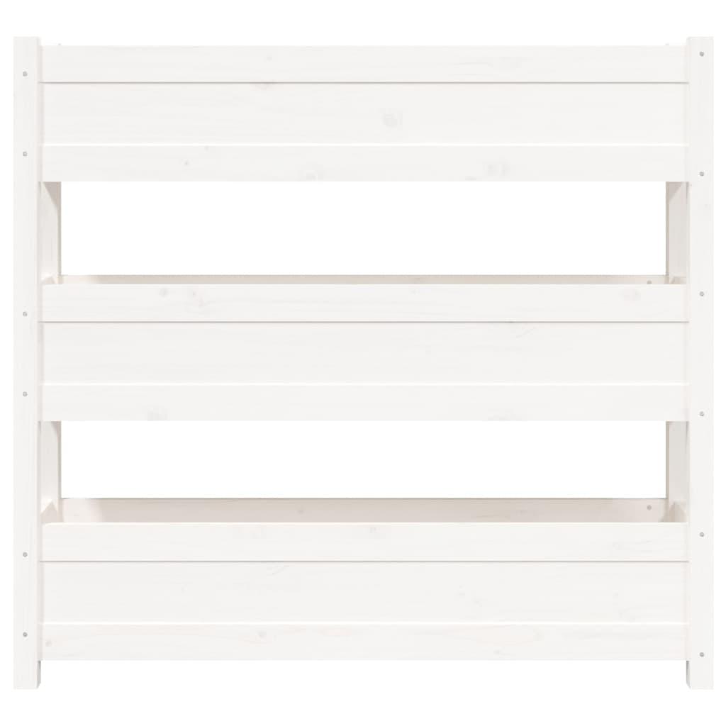 Planter White 112x25x104.5 cm Solid Wood Pine