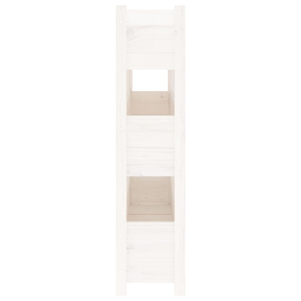 Planter White 112x25x104.5 cm Solid Wood Pine