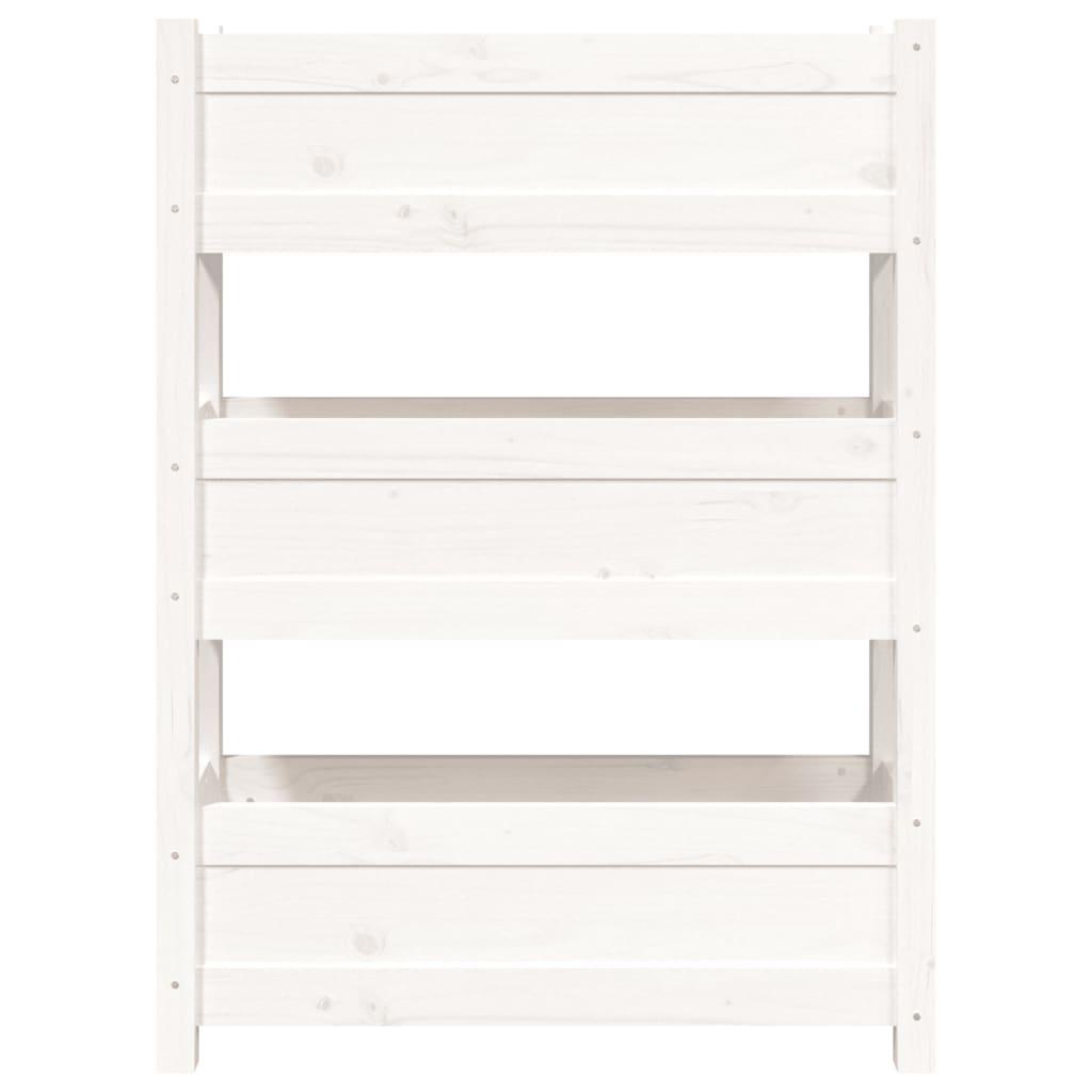 Planter White 77x25x104.5 cm Solid Wood Pine