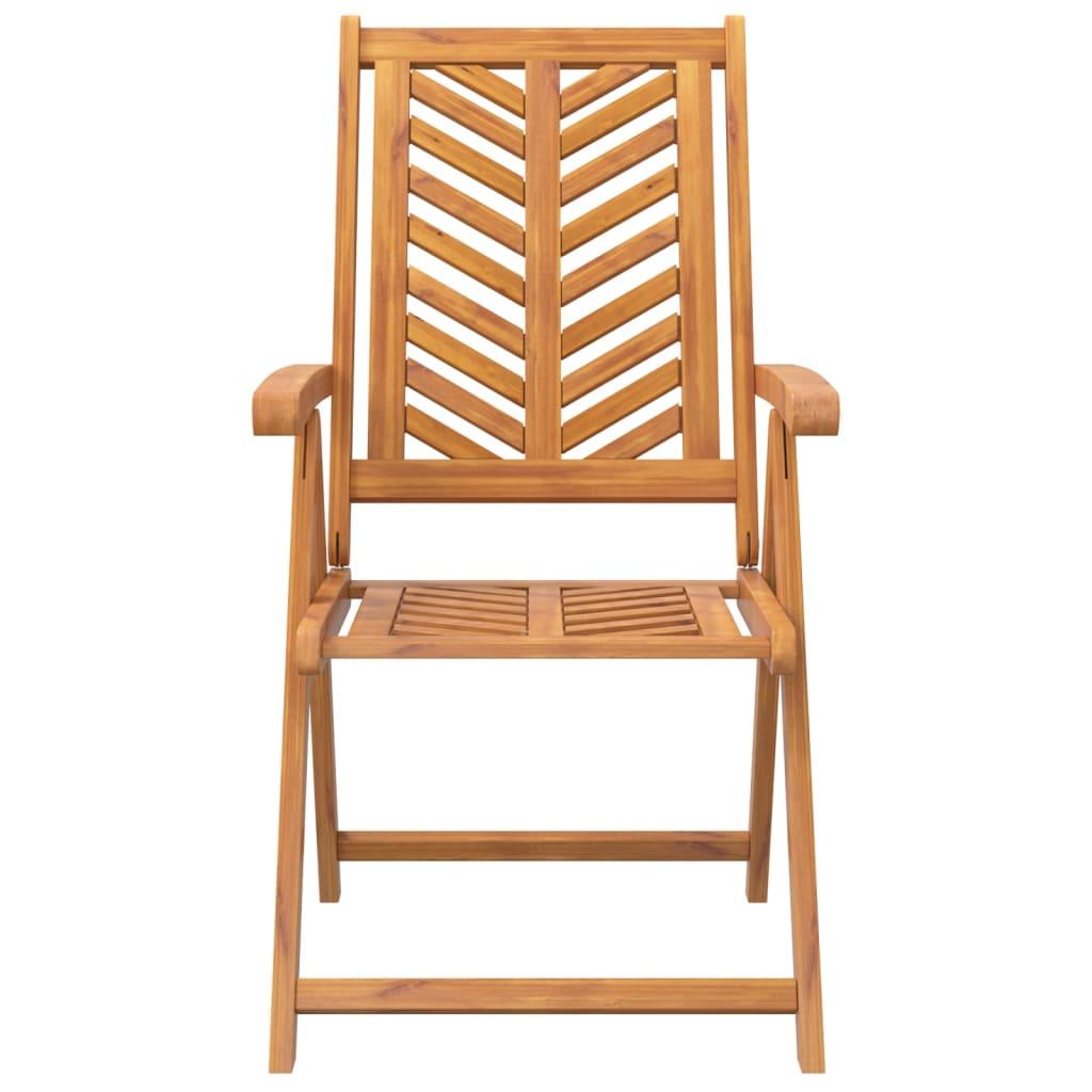 Reclining Garden Chairs 2 pcs Solid Wood Acacia