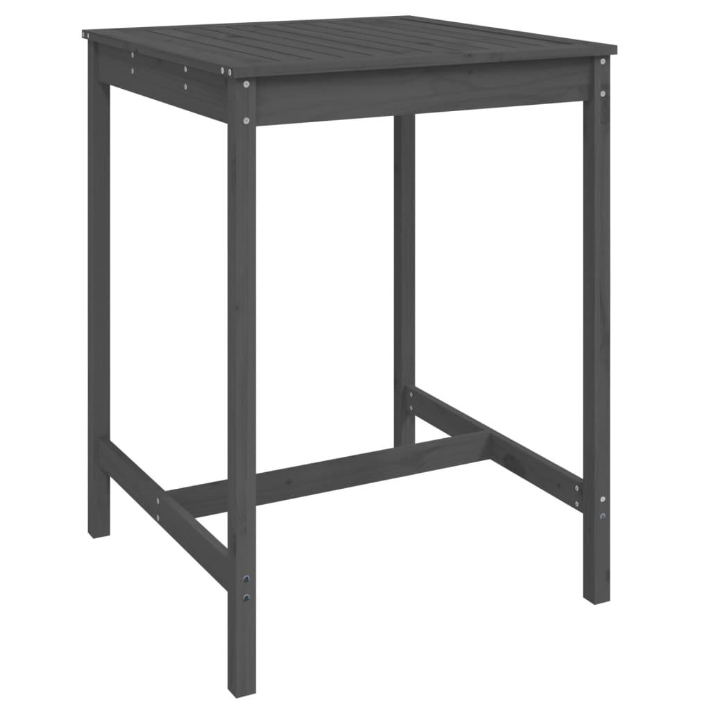 Garden Table Grey 82.5x82.5x110 cm Solid Wood Pine