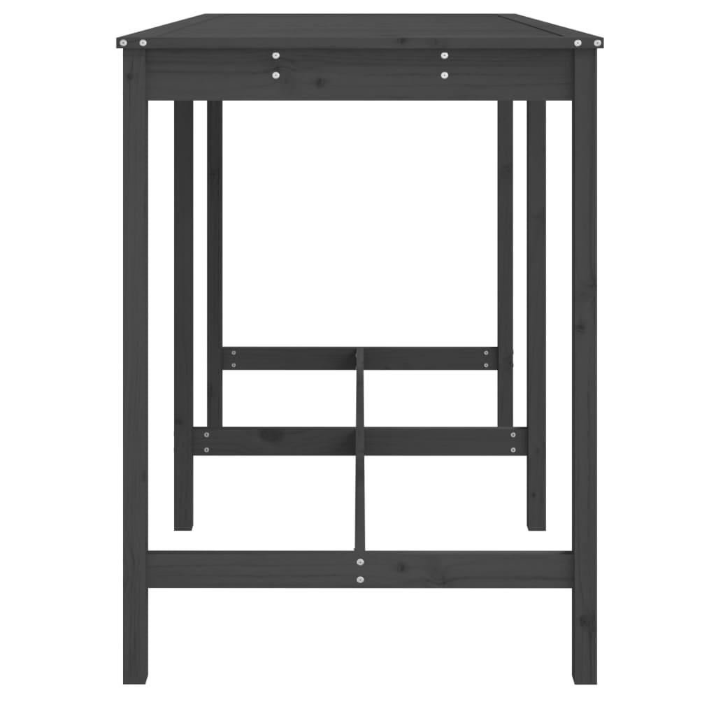 Garden Table Grey 159.5x82.5x110 cm Solid Wood Pine