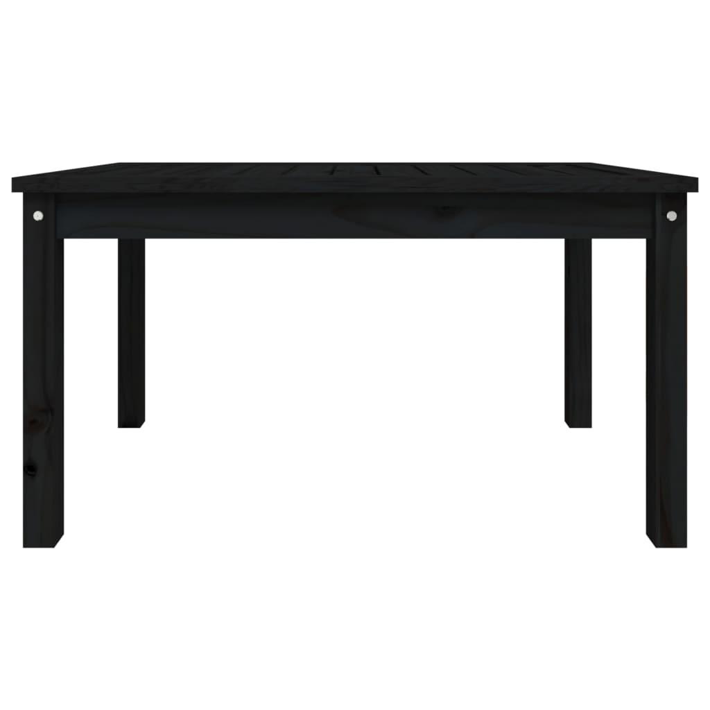 Garden Table Black 82.5x50.5x45 cm Solid Wood Pine