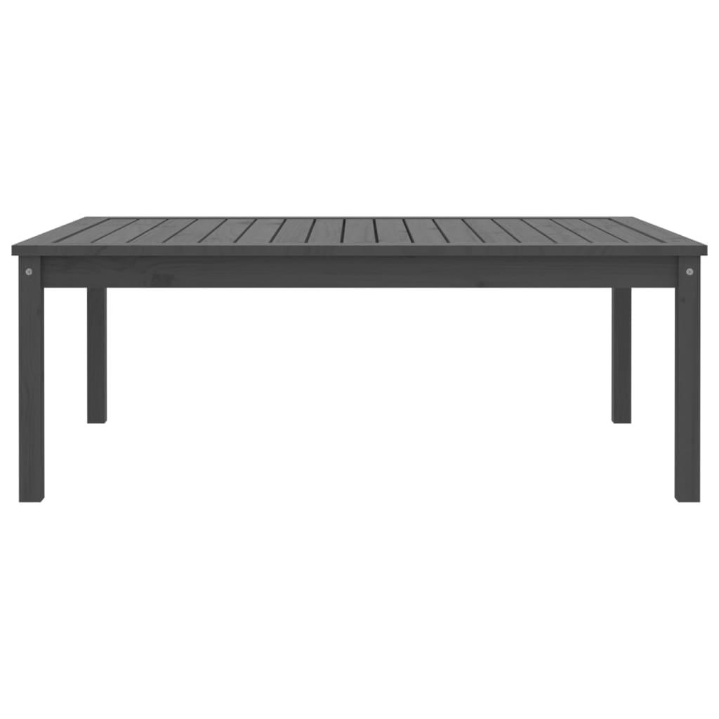 Garden Table Grey 121x82.5x45 cm Solid Wood Pine