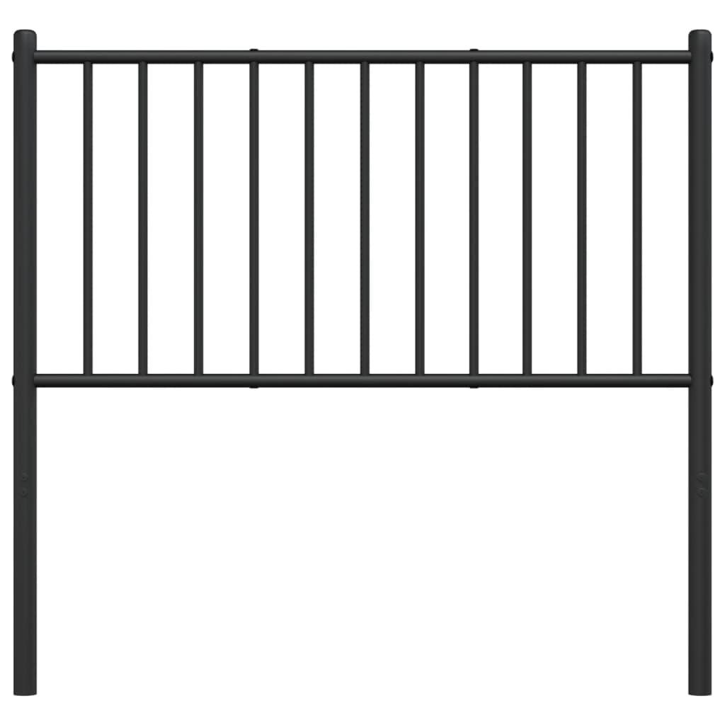 Metal Replace Headboard Black 90 cm