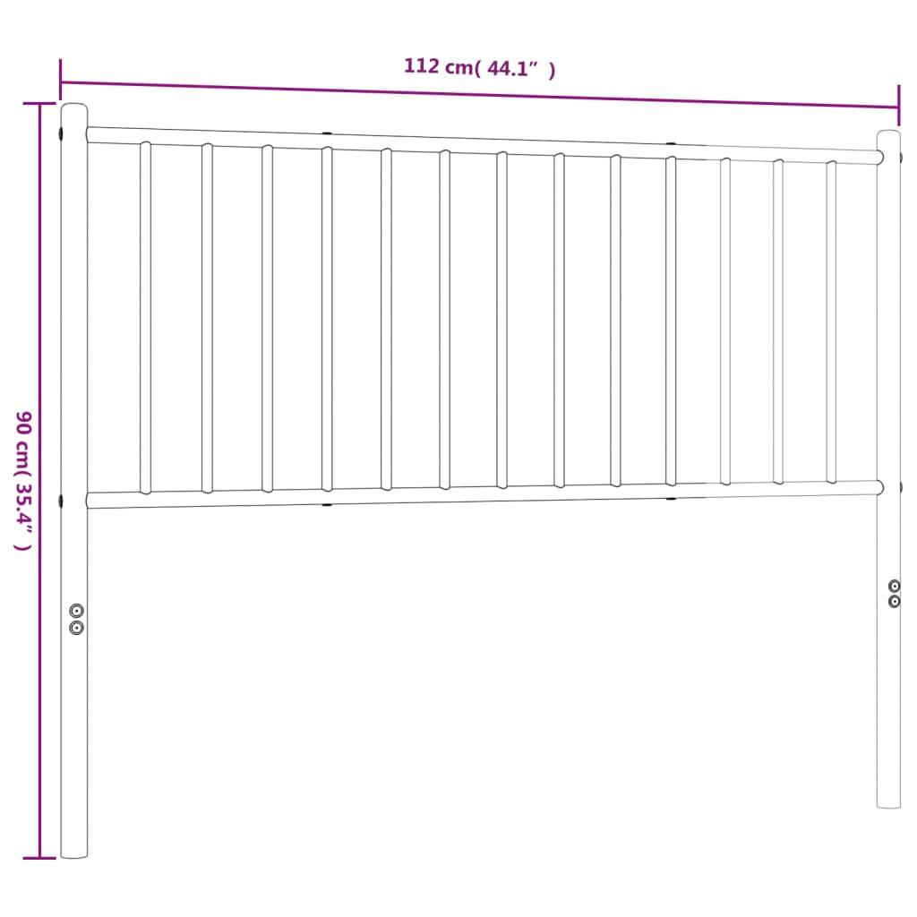 Metal Replace Headboard Black 107 cm