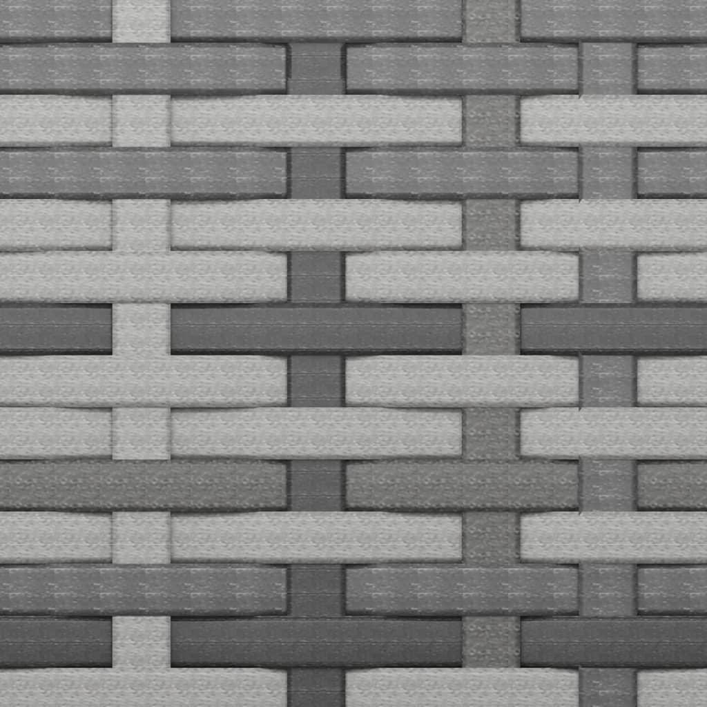 Garden Footstools with Cushions 4 pcs Grey Poly Rattan