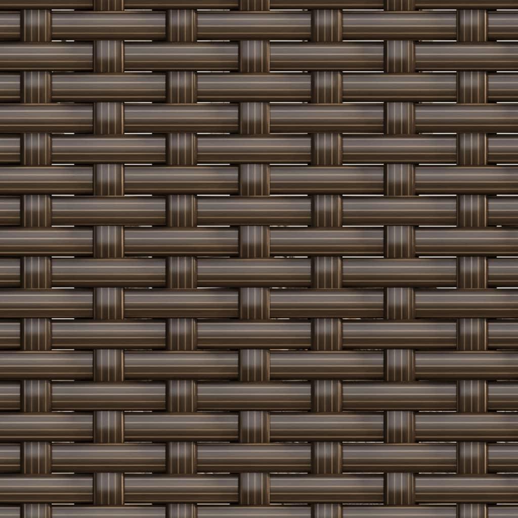 2 Piece Garden Lounge Set with Cushions Brown Poly Rattan