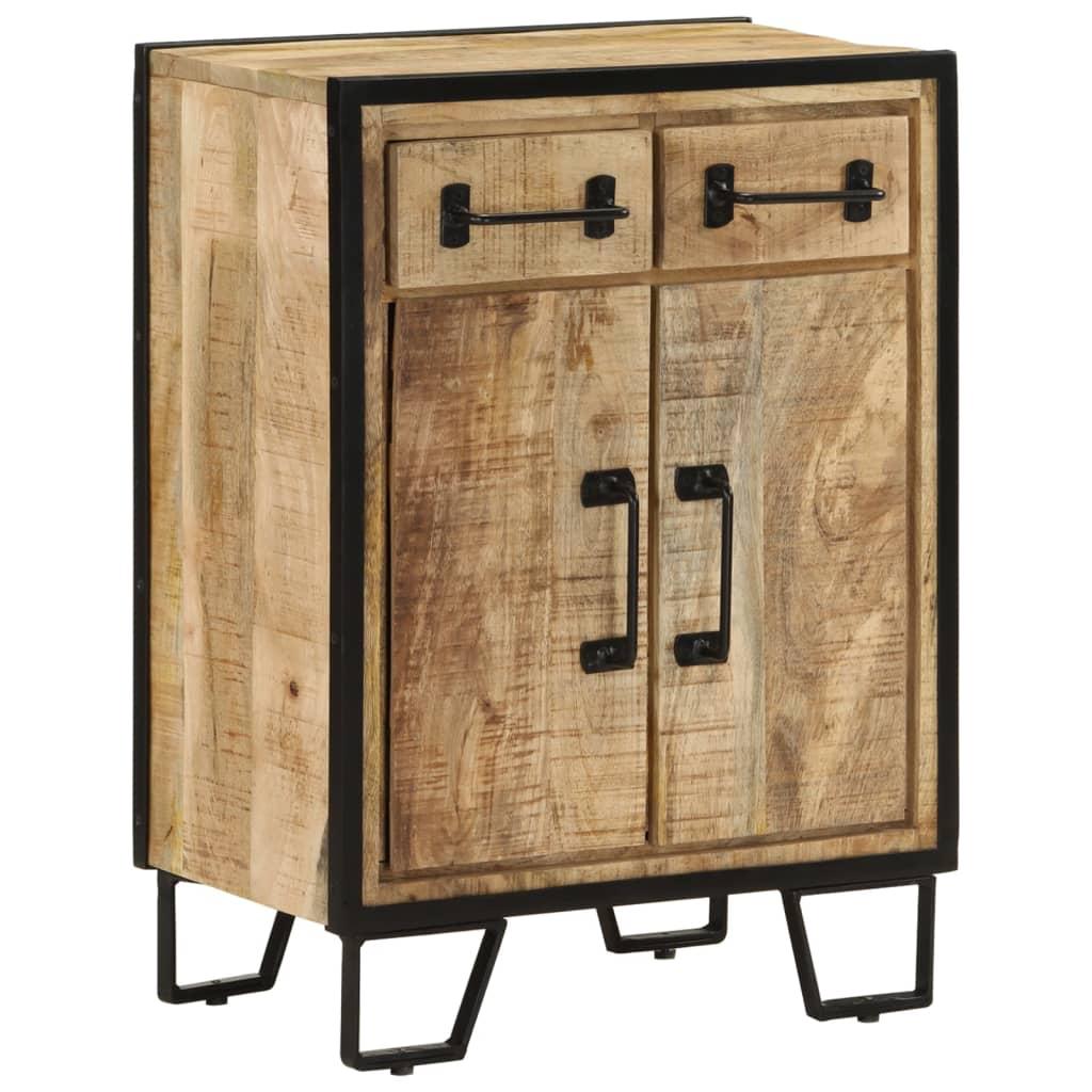 Sideboard with 2 Drawers 53x31x72 cm Solid Wood Mango and Iron