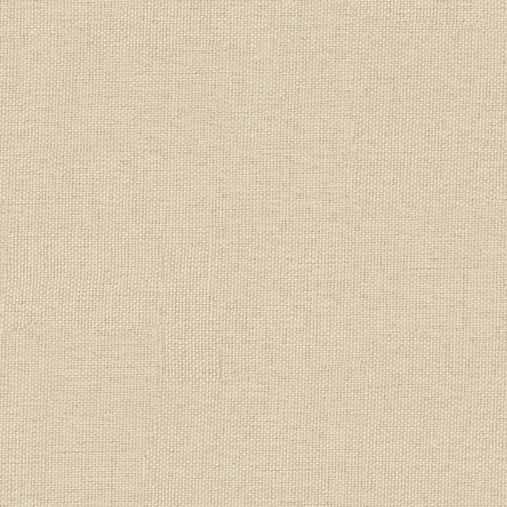 Sofa Bed with Armrests Cream Fabric