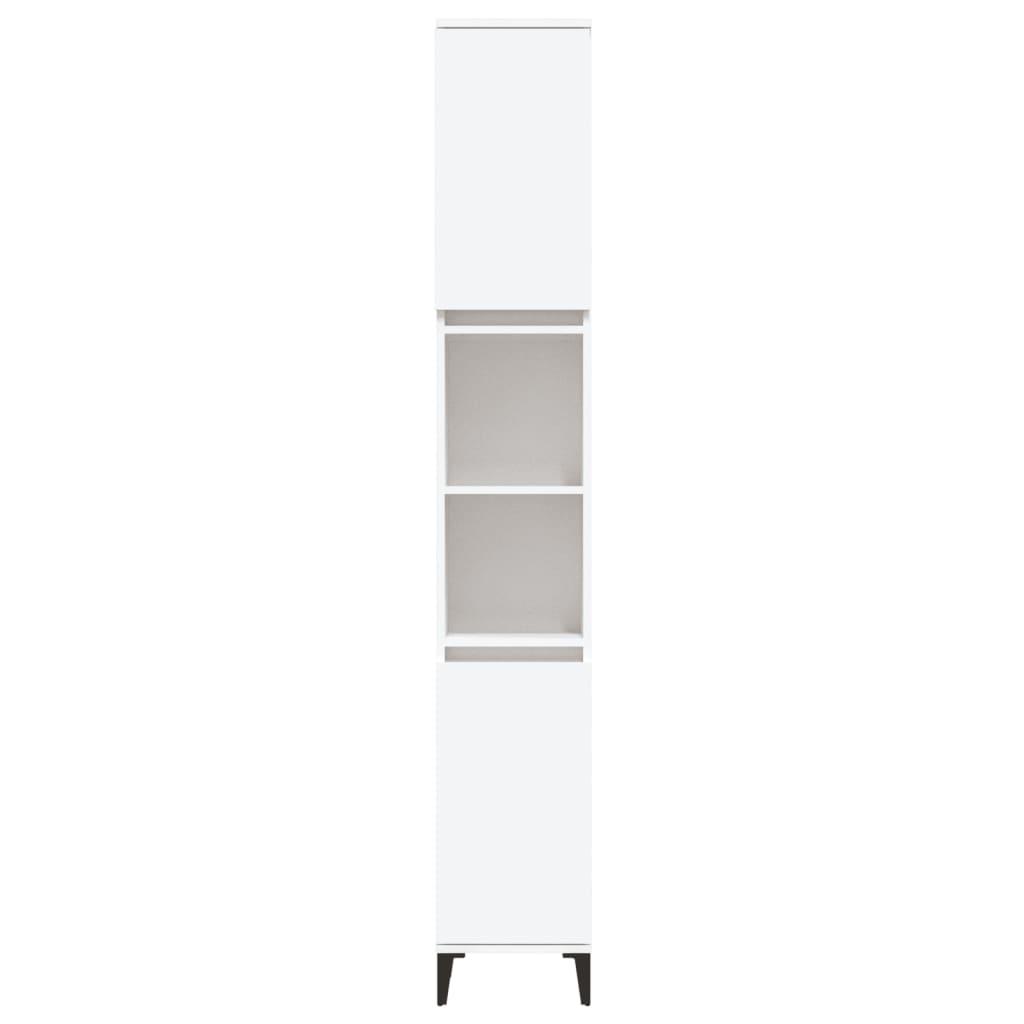 Bathroom Cabinet White 30x30x190 cm Engineered Wood