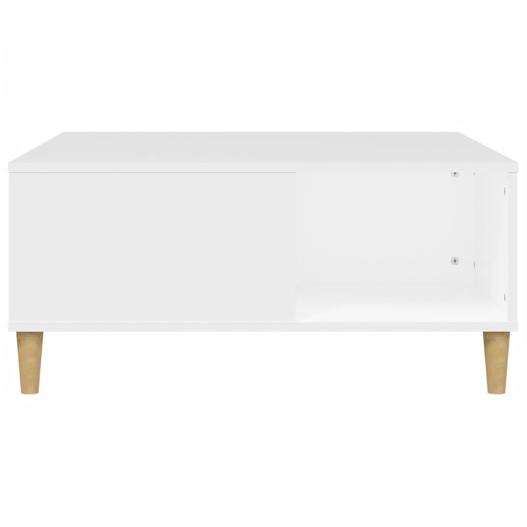 Coffee Table White 80x80x36.5 cm Engineered Wood