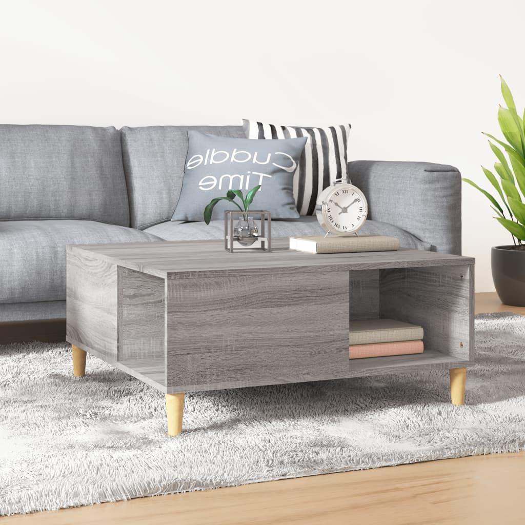 Coffee Table Grey Sonoma 80x80x36.5 cm Engineered Wood