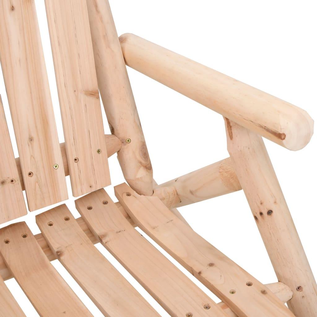 2-Seater Garden Rocking Bench 123x96x102 cm Solid Wood Spruce