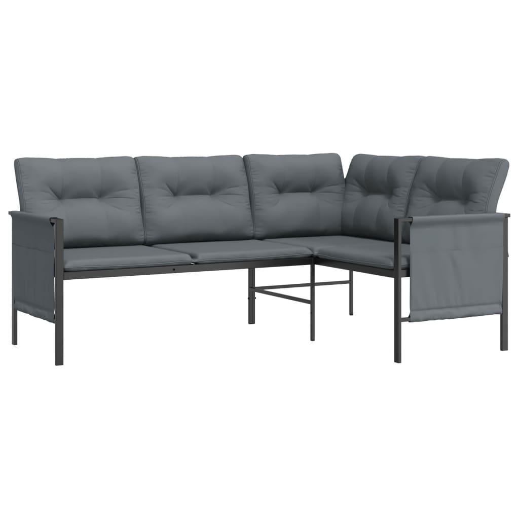 2 Piece Garden Lounge Set Anthracite Steel
