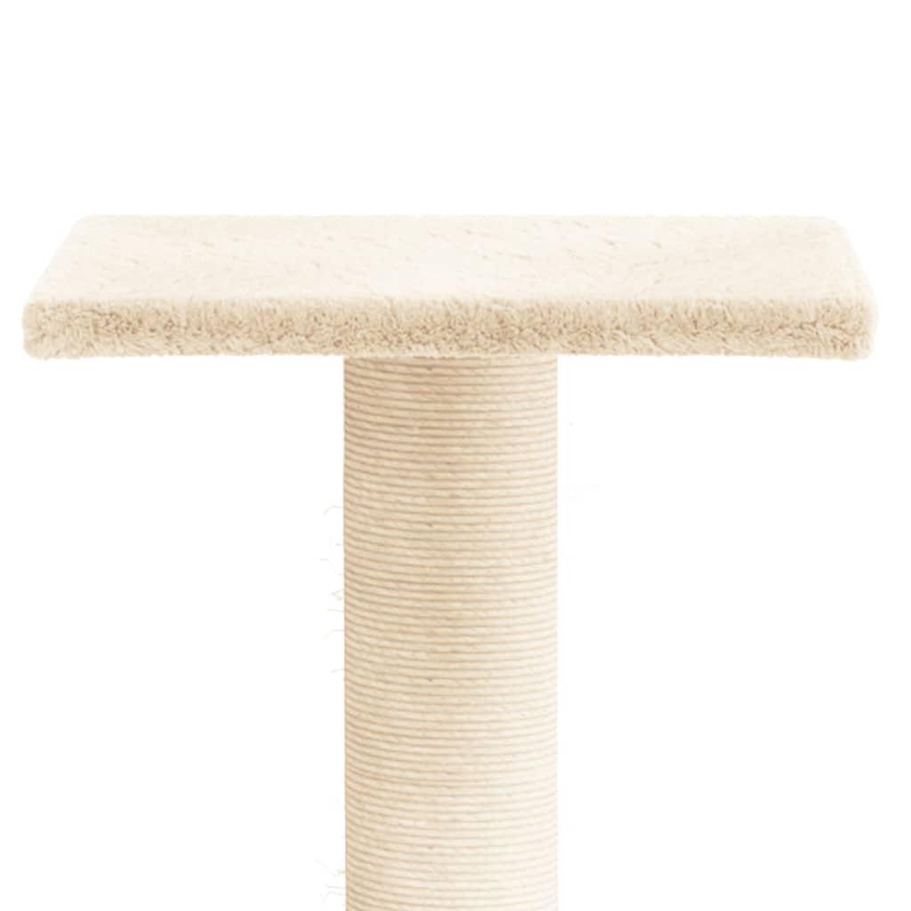Cat Scratching Post with Platform Cream 38 cm